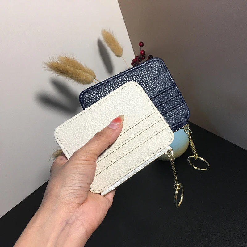 Women Ultra-thin Mini Wallet Zipper Card Bag Portable Coin Purse Multi-card ID Card Holder Bus Cards Cover Case With Key Ring
Women Ultra-thin Mini Wallet Zipper Card Bag Portable Coin Purse Multi-card ID Card Holder Bus Cards Cover Case With Key Ring