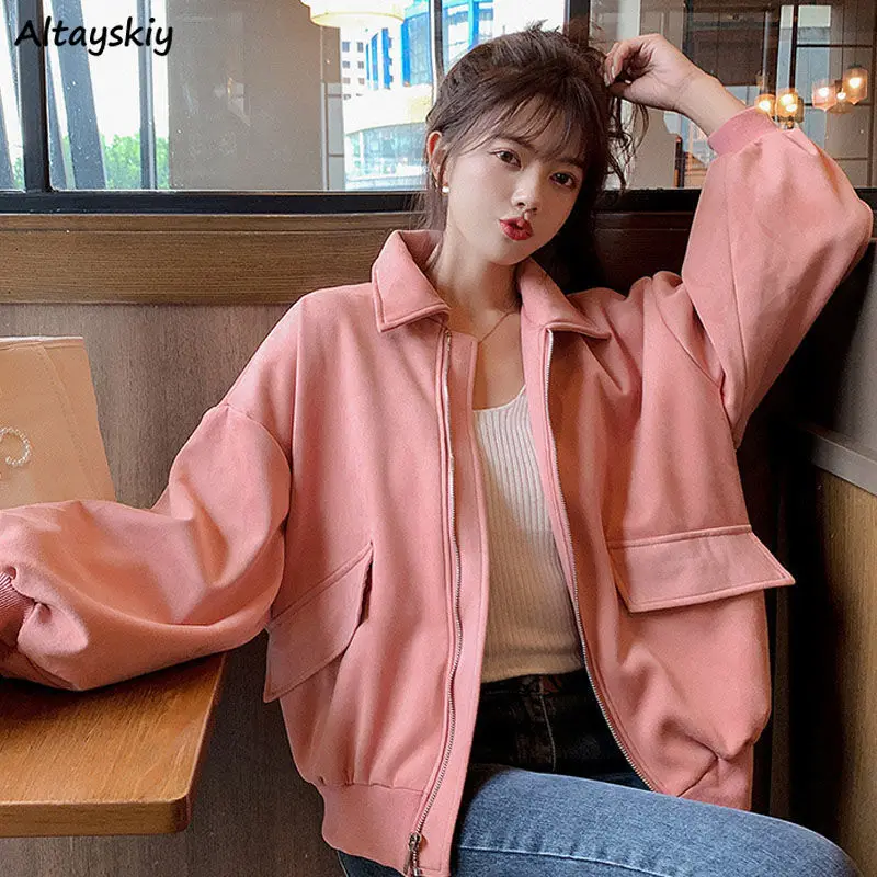 Basic Jackets Women Loose Cool Casual Ulzzang Chic Unisex Streetwear Ins College Design All-match Young Chaqueta Mujer Spring BF
Basic Jackets Women Loose Cool Casual Ulzzang Chic Unisex Streetwear Ins College Design All-match Young Chaqueta Mujer Spring BF