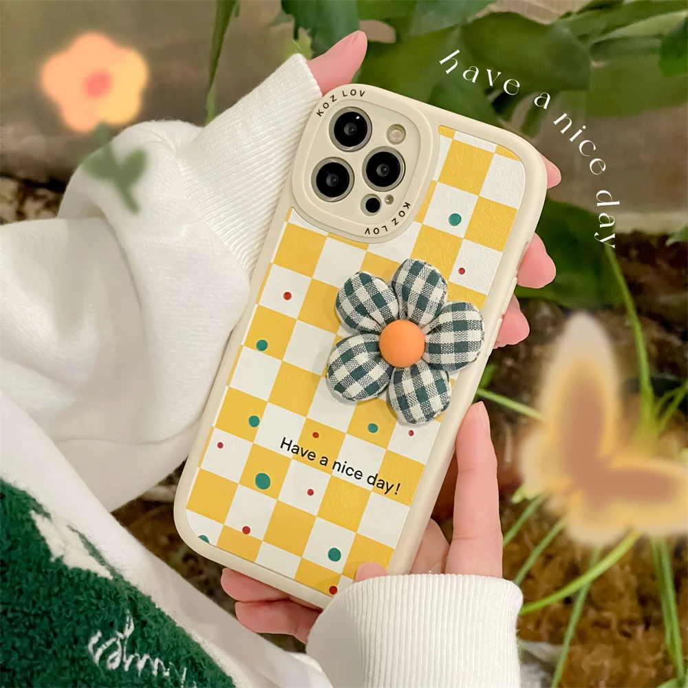 Fashion Original Grid Cute 3D Flowers Case For IPhone 13 12 11 Pro Max X Xr Xs 7 8 Plus Grils Women Kpop Aesthetic Leather Cover
Fashion Original Grid Cute 3D Flowers Case For IPhone 13 12 11 Pro Max X Xr Xs 7 8 Plus Grils Women Kpop Aesthetic Leather Cover