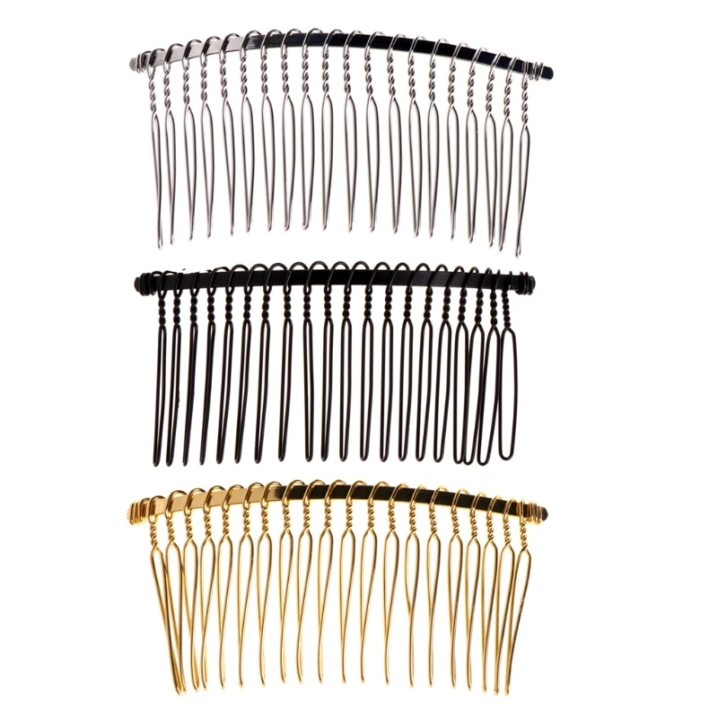 DIY Blank Metal Hair Clips Wedding Veil Side Comb 20 Teeth Bridal Hair Accessories Handband
DIY Blank Metal Hair Clips Wedding Veil Side Comb 20 Teeth Bridal Hair Accessories Handband