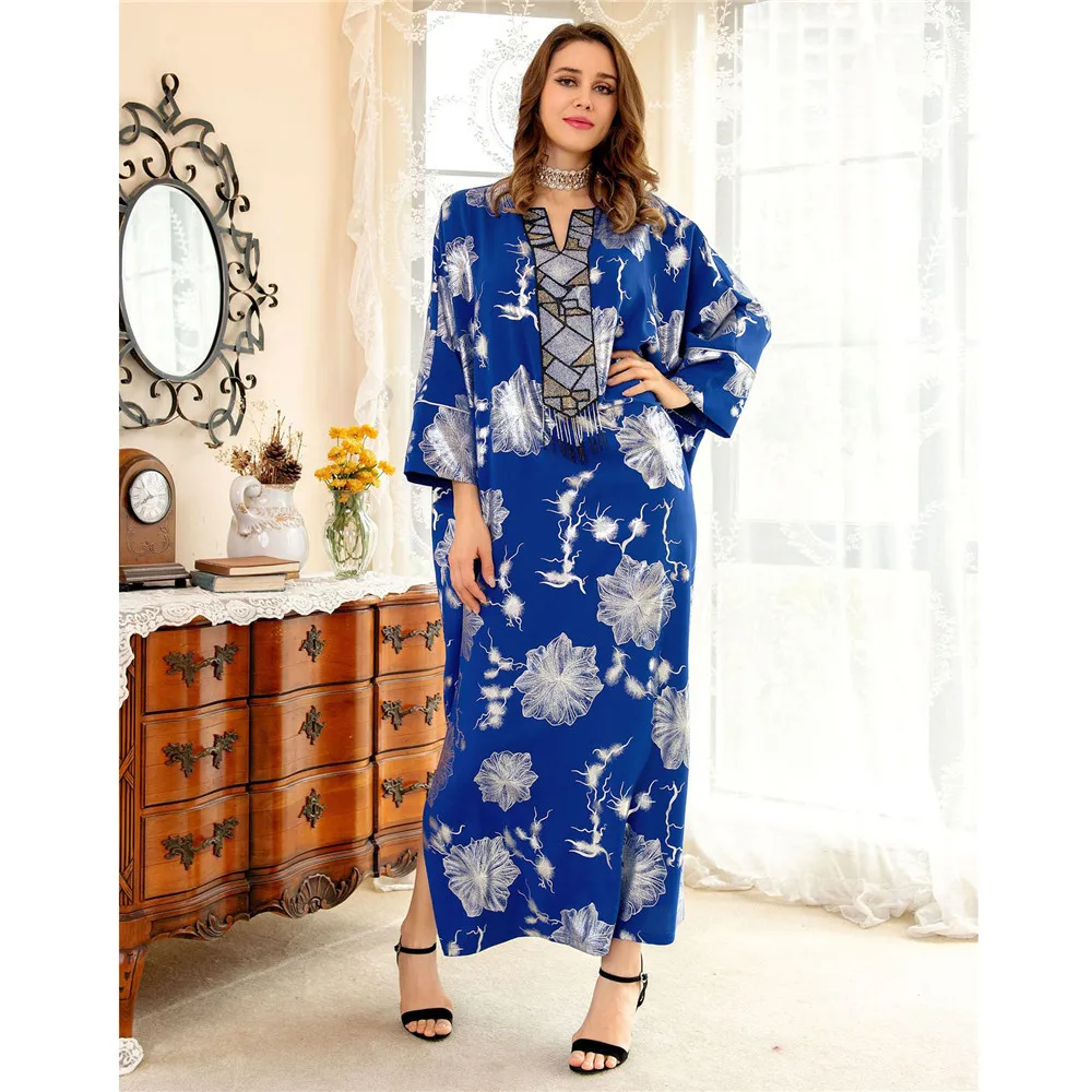 

Ramadan Eid Print Abaya Dubai Turkey Islam Muslim Arab Dress Kaftan Robe Femme African Dresses Abayas For Women Caftan Maroccan