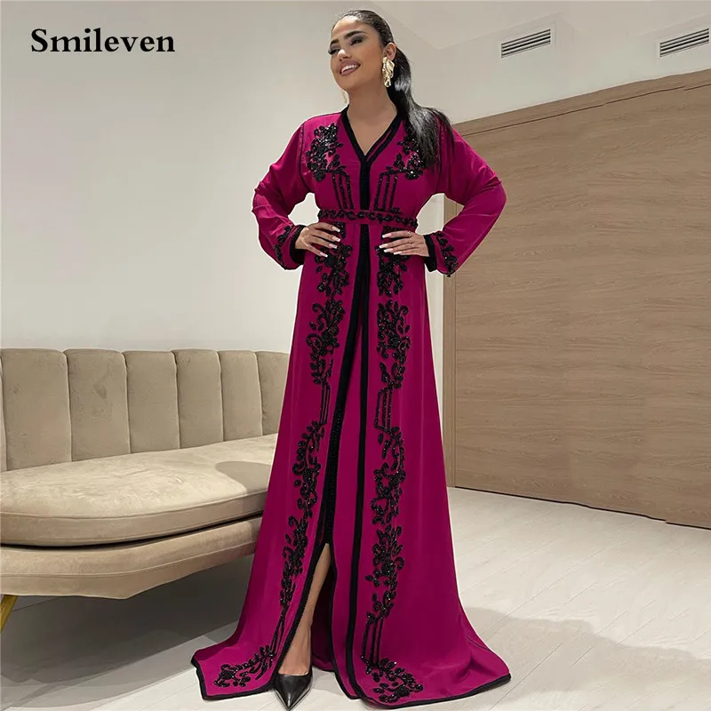 Smileven pitaya Color V Neck Moroccan caftan Evening Dresse Long Sleevees Lace Special Occasion Dress Lace Party Gown
Smileven pitaya Color V Neck Moroccan caftan Evening Dresse Long Sleevees Lace Special Occasion Dress Lace Party Gown