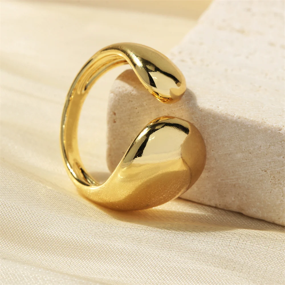 Punk Design Smooth Geometric Opening Rings Minimalist Gold Color Rings Accessories For Women Fashion Jewelry Party Girl's Gifts
Punk Design Smooth Geometric Opening Rings Minimalist Gold Color Rings Accessories For Women Fashion Jewelry Party Girl's Gifts