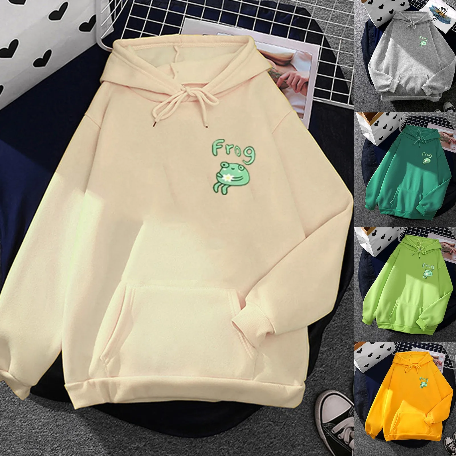 Long Sleeve Top Women's Cute Sweatshirt Kawaii Long Sleeve Hoodie Animal Frog Print Printing clothes все по рублю goth
Long Sleeve Top Women's Cute Sweatshirt Kawaii Long Sleeve Hoodie Animal Frog Print Printing clothes все по рублю goth
