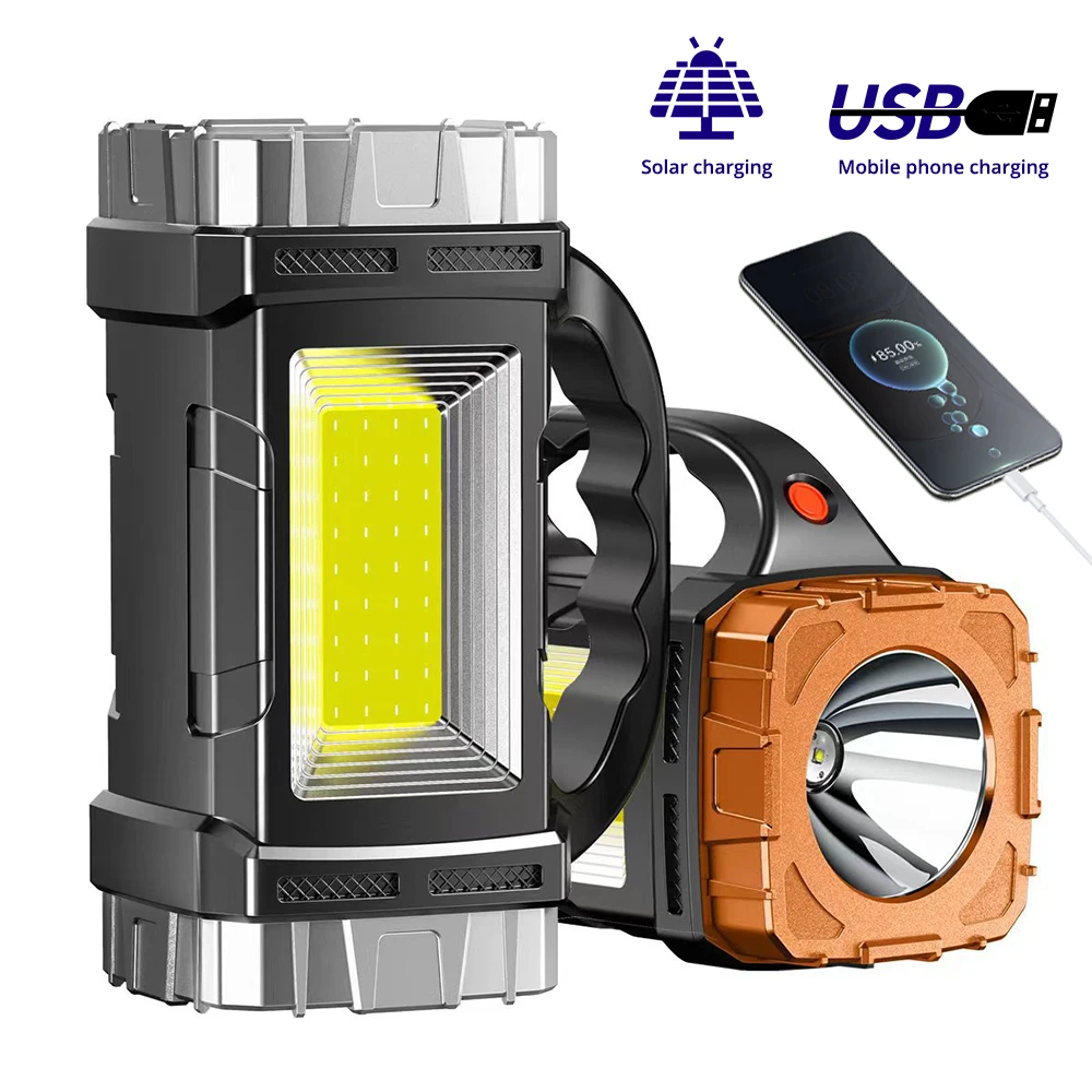 Solar Portable Lights LED Searchlight Handheld Flashlight Waterproof USB Charging COB Side Lamps for Outdoors on Foot Campings
Solar Portable Lights LED Searchlight Handheld Flashlight Waterproof USB Charging COB Side Lamps for Outdoors on Foot Campings