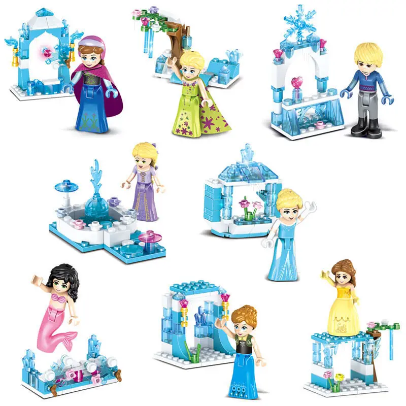 Frozen Cartoon Elsa Princess Anna Anime Peripherals Kawaii Cute Cartoon Building Blocks Assembled Toys Creative Children's Toys 
Frozen Cartoon Elsa Princess Anna Anime Peripherals Kawaii Cute Cartoon Building Blocks Assembled Toys Creative Children's Toys