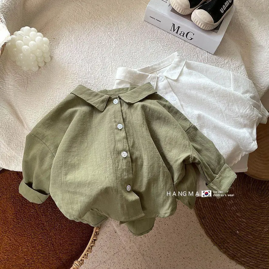 Lapel Shirt Girls And Fitting Wide Casual Children Autumn Boys Children Clothing 2022 Loose Korean Cotton Sring Style Simple
Lapel Shirt Girls And Fitting Wide Casual Children Autumn Boys Children Clothing 2022 Loose Korean Cotton Sring Style Simple