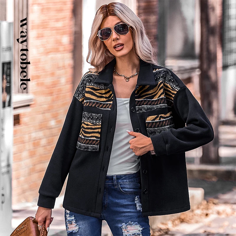 Waytobele Women Coat Winter Fashion Casual Splicing Lapel Long Sleeve Single Row Button Loose Thermal Jacket Overcoat Tops
Waytobele Women Coat Winter Fashion Casual Splicing Lapel Long Sleeve Single Row Button Loose Thermal Jacket Overcoat Tops