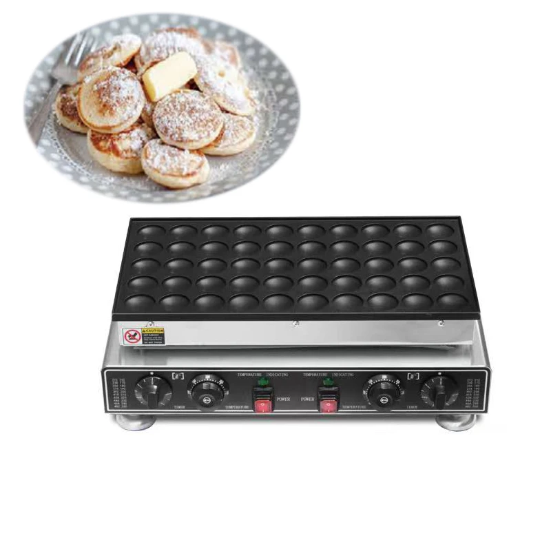 

CE approved 110V/220V commercial 50 hole Dutch Poffertjes Grill Mini Pancakes Maker waffle pancake iron cake oven