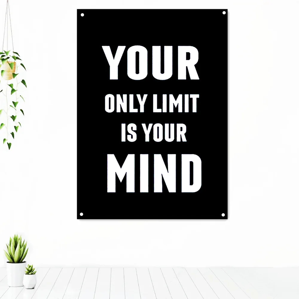 YOUR ONLY LIMIT IS YOUR MIND. Office Decor Wall Art Tapestry Motivational Phrases Poster Banners Flag Inspiring Words Artwork
YOUR ONLY LIMIT IS YOUR MIND. Office Decor Wall Art Tapestry Motivational Phrases Poster Banners Flag Inspiring Words Artwork