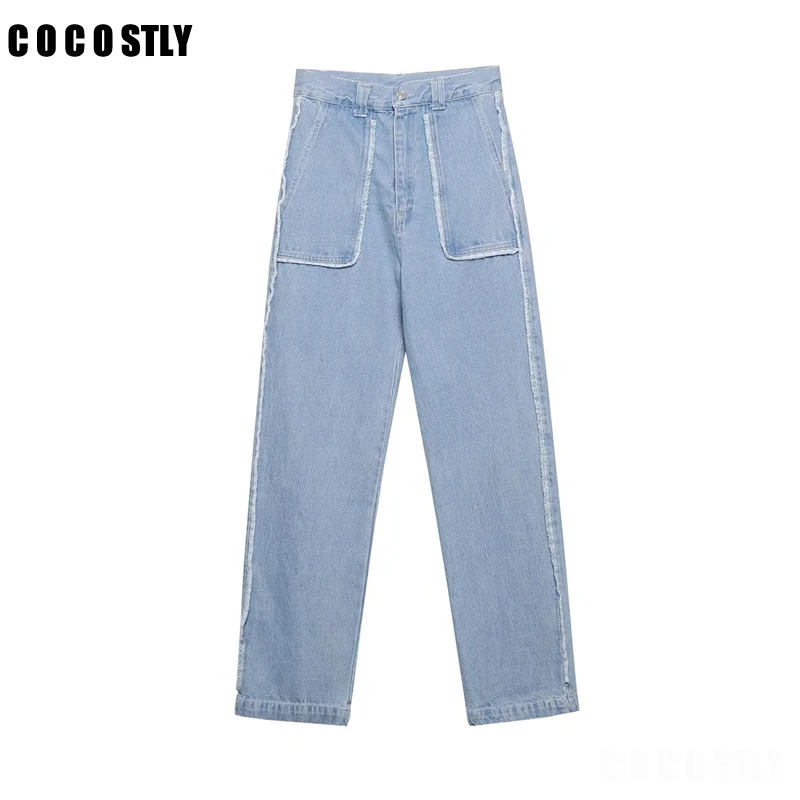 2022 fashion jeans women blue high waist jeans pants trousers patchwork pockets buttons female denim pants pantalon pour femme
2022 fashion jeans women blue high waist jeans pants trousers patchwork pockets buttons female denim pants pantalon pour femme
