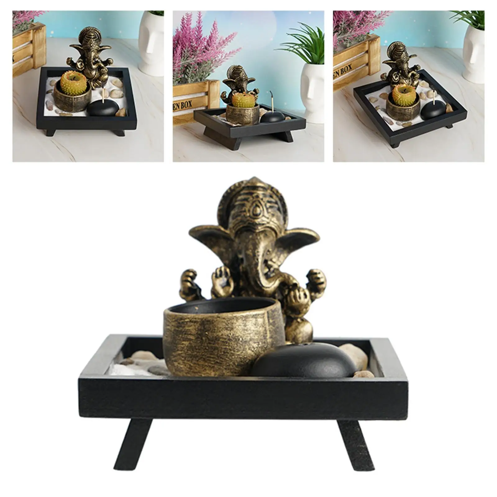 Tabletop Buddhism Statue Incense Stick Burner Candle Holder Southeast Asia Style for Home Garden ,4x4x5inch Desktop Ornament
Tabletop Buddhism Statue Incense Stick Burner Candle Holder Southeast Asia Style for Home Garden ,4x4x5inch Desktop Ornament