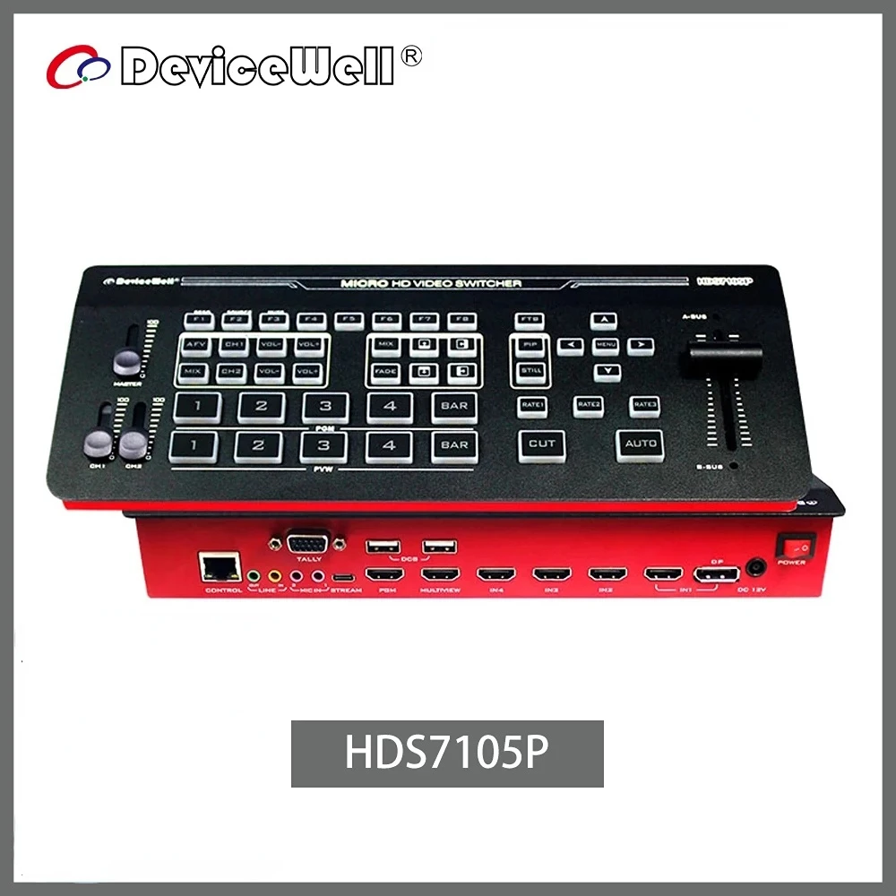 DeviceWell HDS7105P 5-CH Video Switcher 4*HDMI-compatible 1*DP SWITCHER For Video Stream
DeviceWell HDS7105P 5-CH Video Switcher 4*HDMI-compatible 1*DP SWITCHER For Video Stream