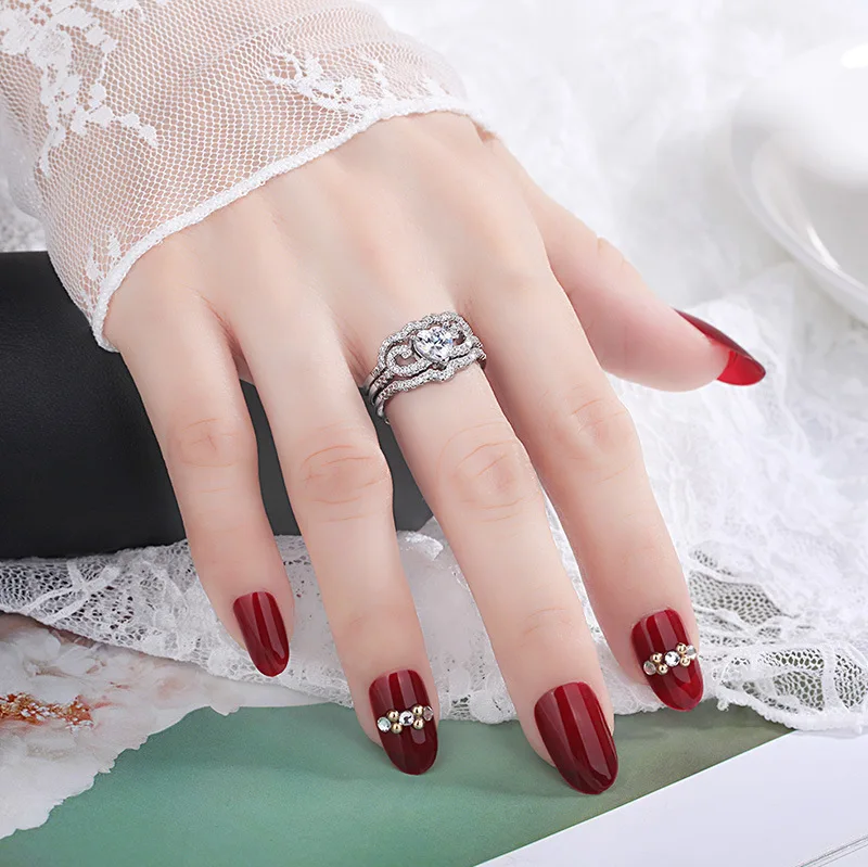 SODROV Luxury Heart Set of Rings for Women Engagement Wedding Jewelry Ring Sets 2022 Wholesale Bulk Rings
SODROV Luxury Heart Set of Rings for Women Engagement Wedding Jewelry Ring Sets 2022 Wholesale Bulk Rings