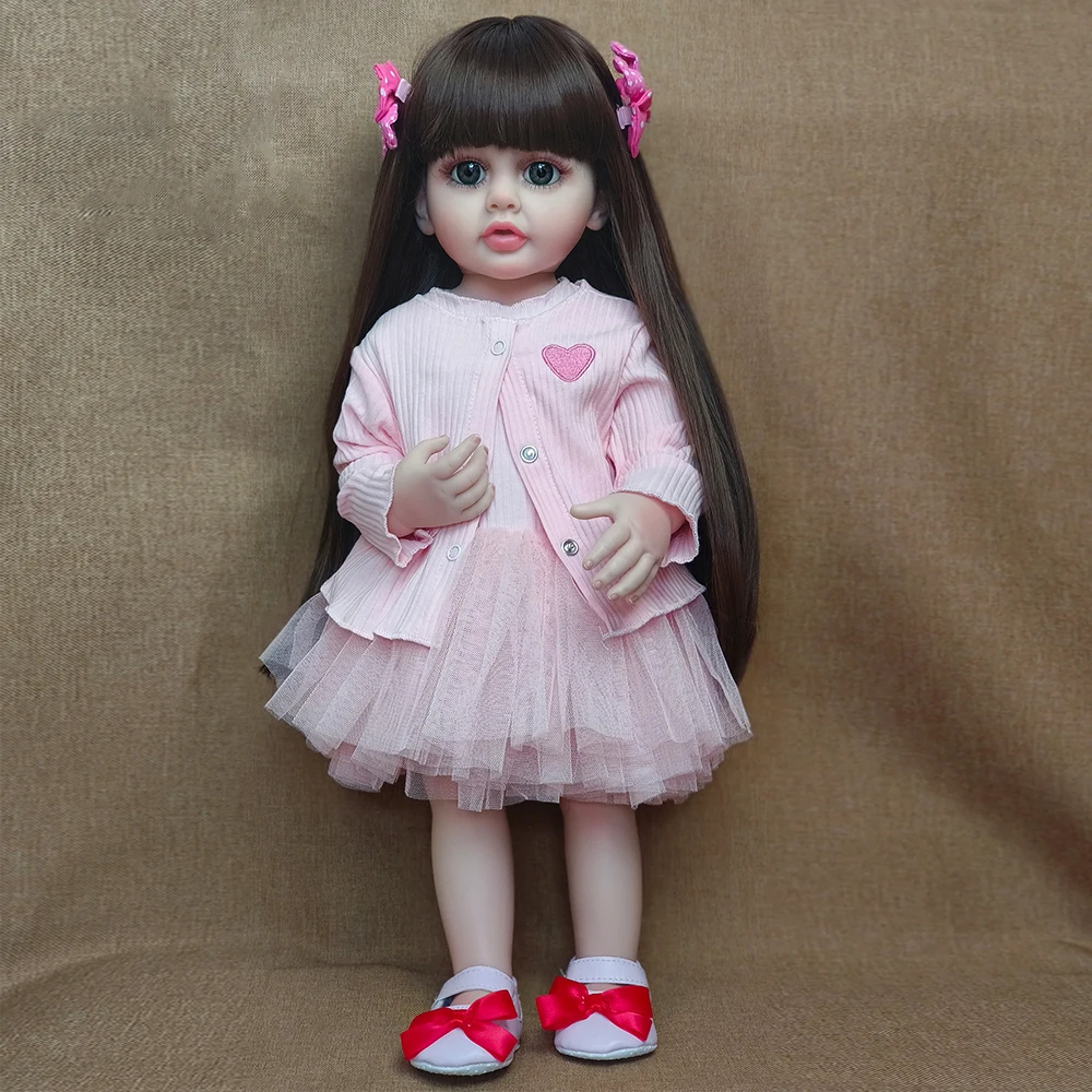Realistic 55 CM Reborn Baby Dolls Lifelike Stand Girl Full Soft Silicone Body Princess Toddler For Kids Birthday Gift
Realistic 55 CM Reborn Baby Dolls Lifelike Stand Girl Full Soft Silicone Body Princess Toddler For Kids Birthday Gift