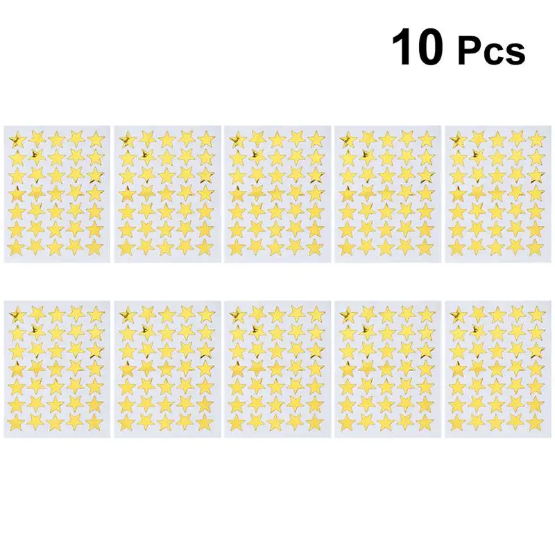 10pcs PVC Sticker Five-pointed Star Self Adhesive Removable Sparkle Students Rewards for Kids Golden
10pcs PVC Sticker Five-pointed Star Self Adhesive Removable Sparkle Students Rewards for Kids Golden