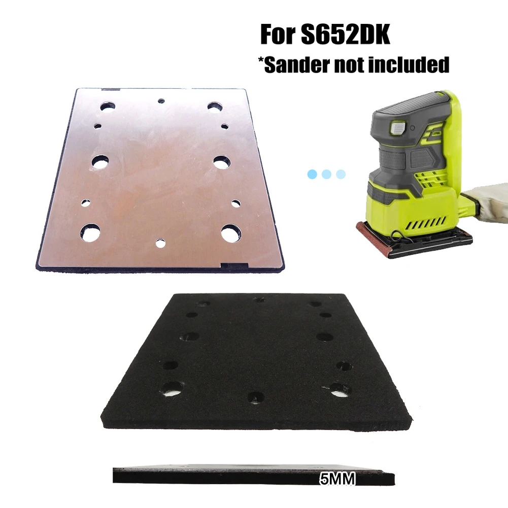 

Power Tool Backing Pad Silver Sanding Backing Plate 110×100mm Aluminum Plate+ PU Foam For S650D S652D Replacement