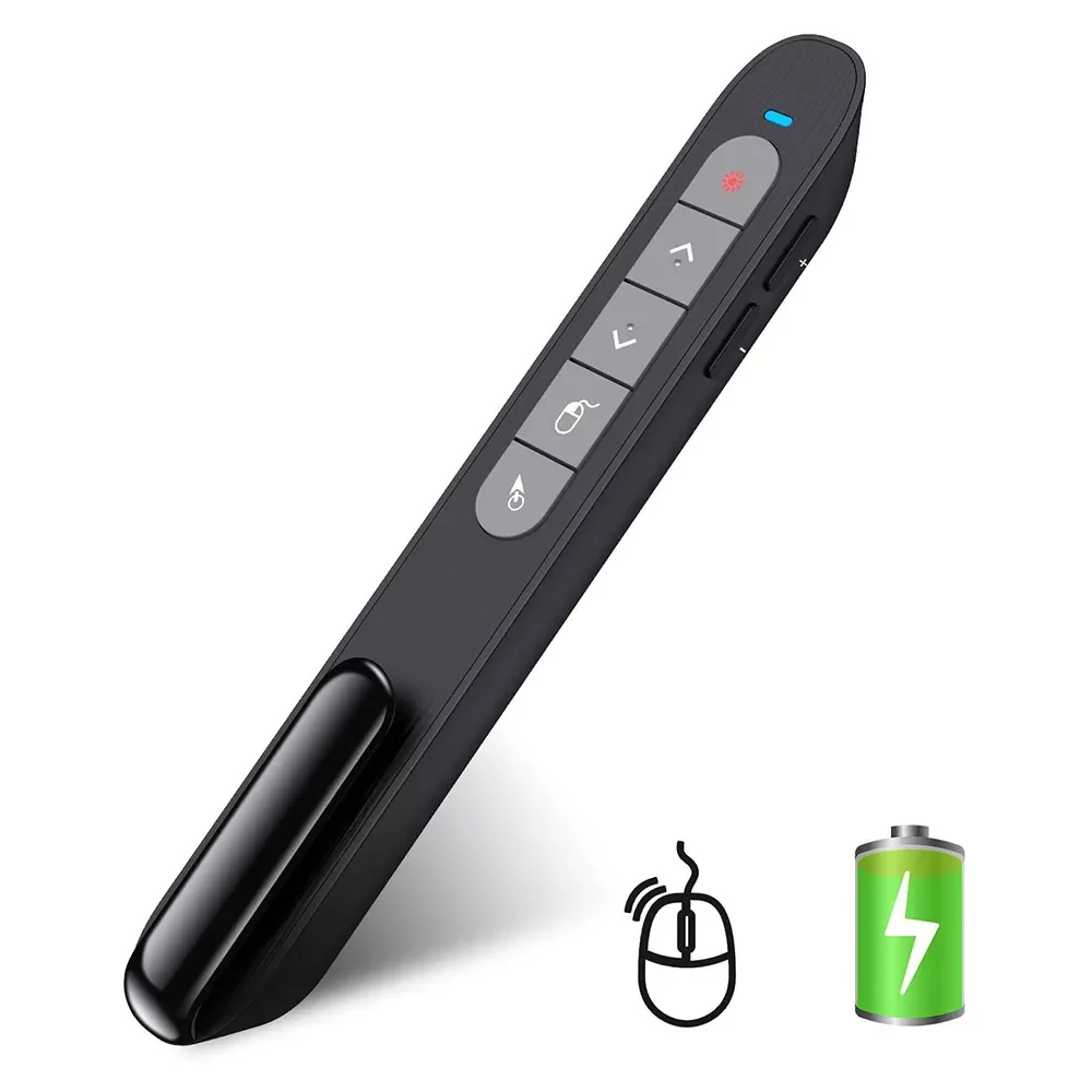 2.4GHz Wireless Red Light Presenter for Pointers Remote Control with Air Mouse Remote Control PPT for Powerpoint Presentation
2.4GHz Wireless Red Light Presenter for Pointers Remote Control with Air Mouse Remote Control PPT for Powerpoint Presentation
