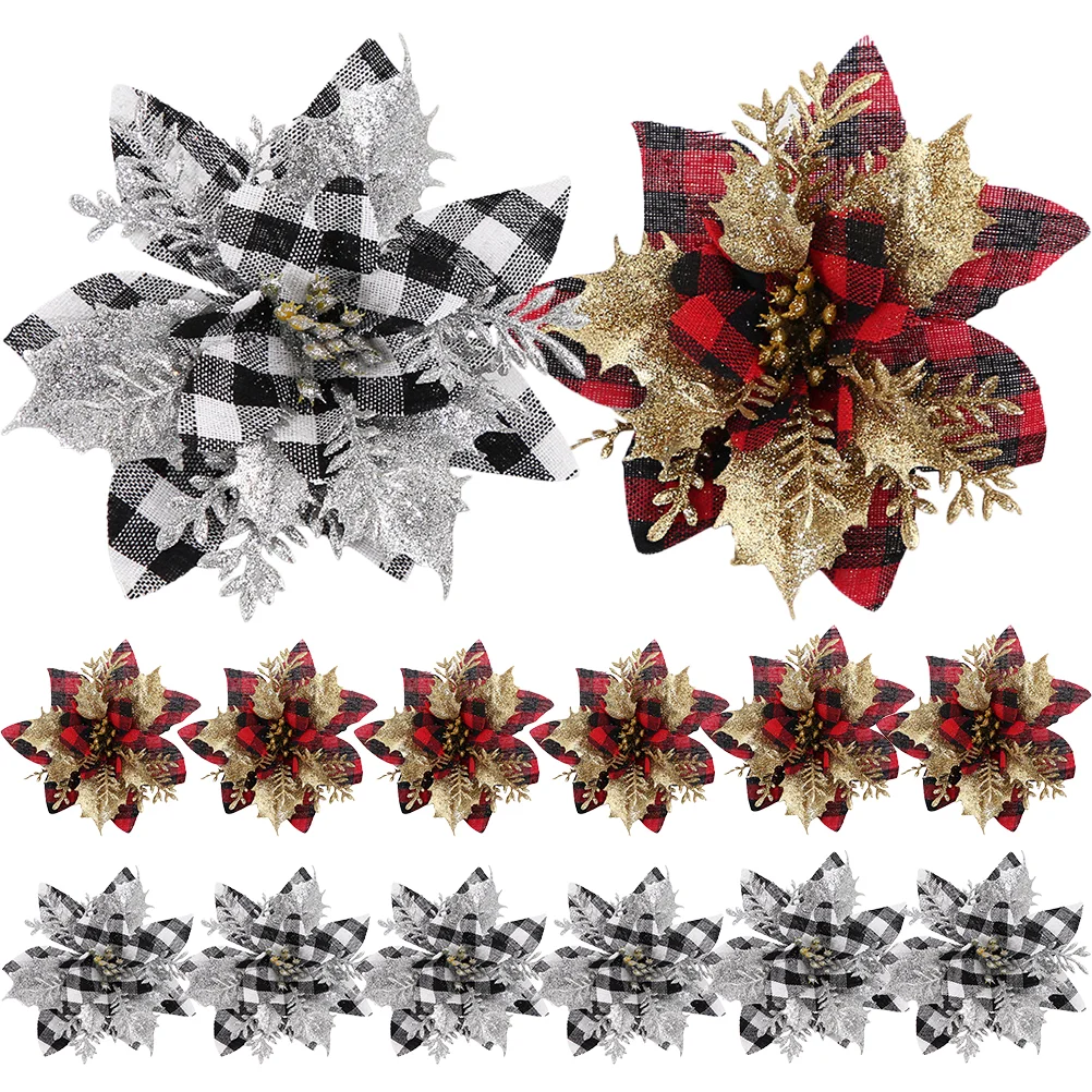 Christmas Flowers Poinsettia Buffalo Plaid Flower Poinsettias Artificial Tree Glitter Wreath Ornamentsdecorations Picks Fake
Christmas Flowers Poinsettia Buffalo Plaid Flower Poinsettias Artificial Tree Glitter Wreath Ornamentsdecorations Picks Fake