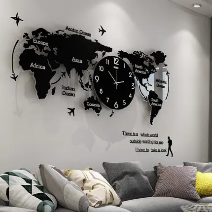 Free shipping Creative World Map Decoration Wall Clock Living Room Modern Minimalist Atmosphere PersonalityWall Charts Mute
Free shipping Creative World Map Decoration Wall Clock Living Room Modern Minimalist Atmosphere PersonalityWall Charts Mute