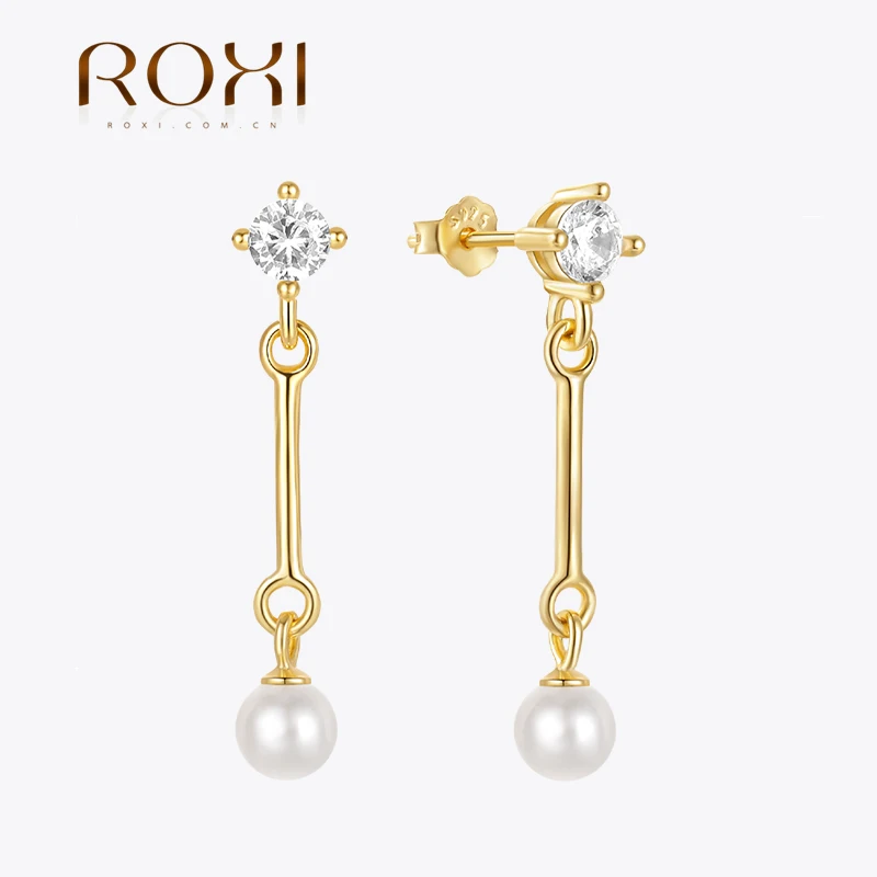 ROXI Vertical tassel White Pearls Stud Earrings for Women 925 Sterling Silver Tassel Chain Pearl piercing Earring Jewelry
ROXI Vertical tassel White Pearls Stud Earrings for Women 925 Sterling Silver Tassel Chain Pearl piercing Earring Jewelry
