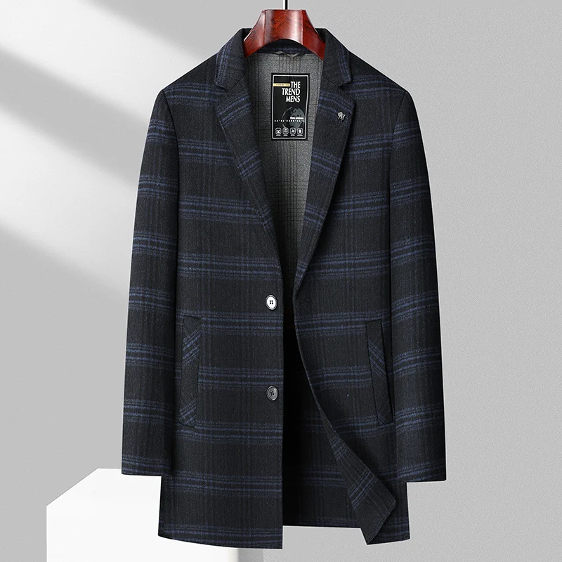 Brand Men Autumn Winter New Fashion Plaid Wool T Windbreaker Men's Long Woolen Outerwear Male Casual Reversible Woolen Coat
Brand Men Autumn Winter New Fashion Plaid Wool T Windbreaker Men's Long Woolen Outerwear Male Casual Reversible Woolen Coat