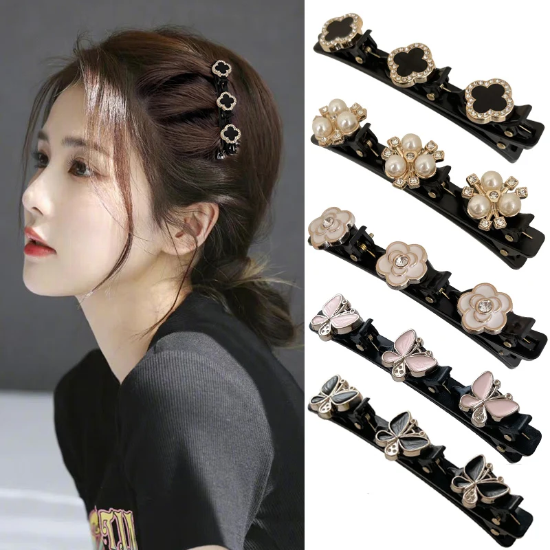 Women Butterfly Pearls Flower Braid Hairpins Bangs Barrettes Sweet Elegant Headbands Hair Decorate Clips Korean Hair Accessories
Women Butterfly Pearls Flower Braid Hairpins Bangs Barrettes Sweet Elegant Headbands Hair Decorate Clips Korean Hair Accessories