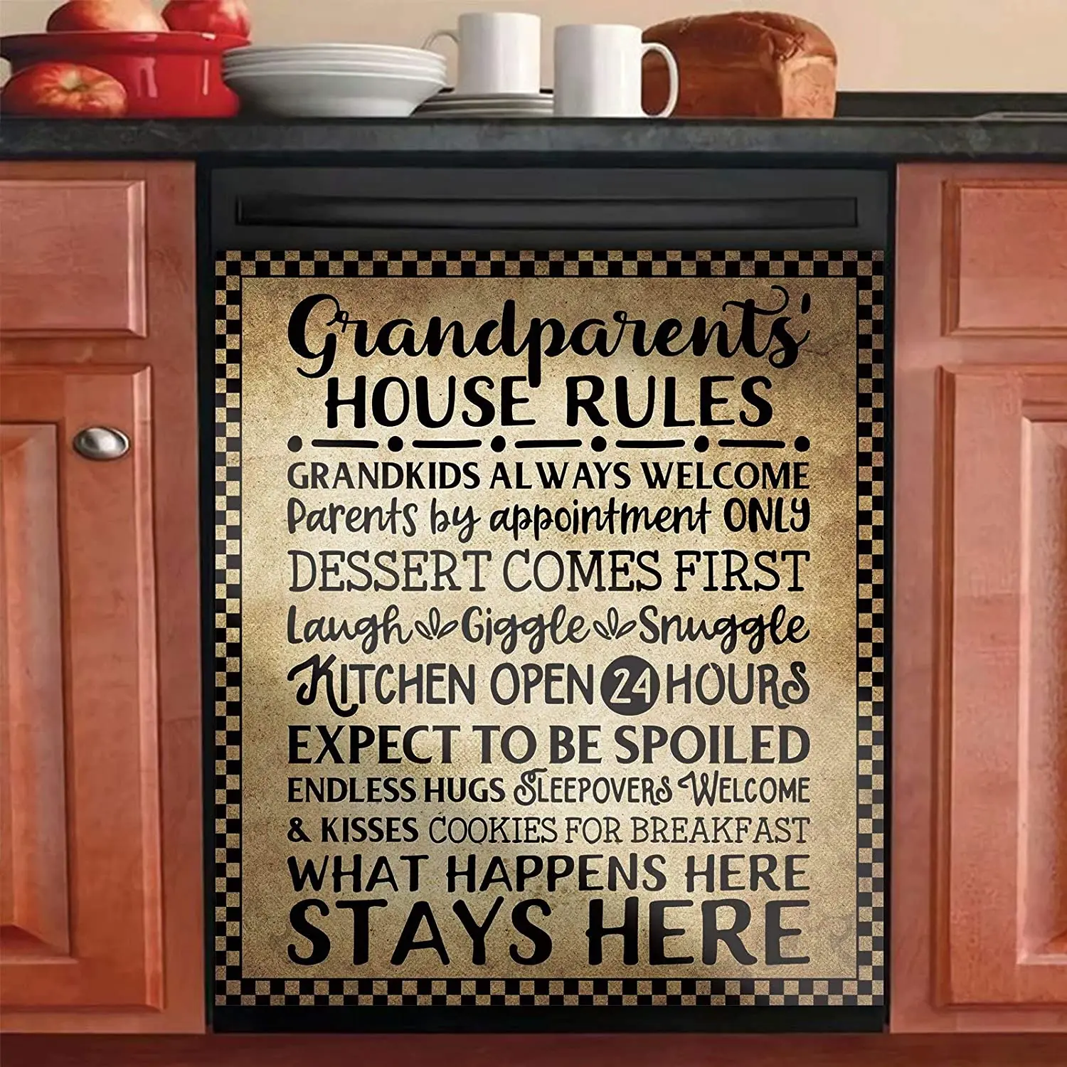 Magnetic Dishwasher Sticker,Reusable Dishwasher Door Covers Decorative Kitchen for Washers Fridge Panel Decal Cover,Grandparents
Magnetic Dishwasher Sticker,Reusable Dishwasher Door Covers Decorative Kitchen for Washers Fridge Panel Decal Cover,Grandparents