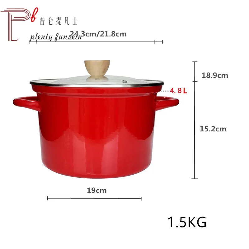 Enamel pot binaural household thickened soup pot stewing pot cooker induction cooker gas universal
Enamel pot binaural household thickened soup pot stewing pot cooker induction cooker gas universal