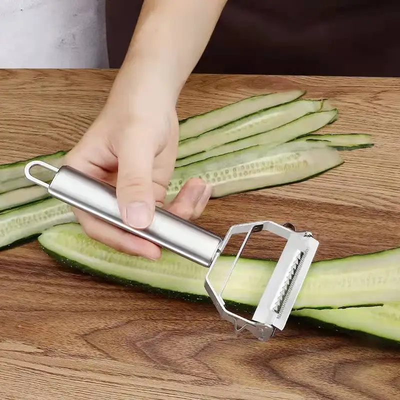 

1pc Stainless Steel Multi-function Peeler Slicer Vegetable Fruit Potato Cucumber Grater Portable Sharp Kitchen Accessories Tool