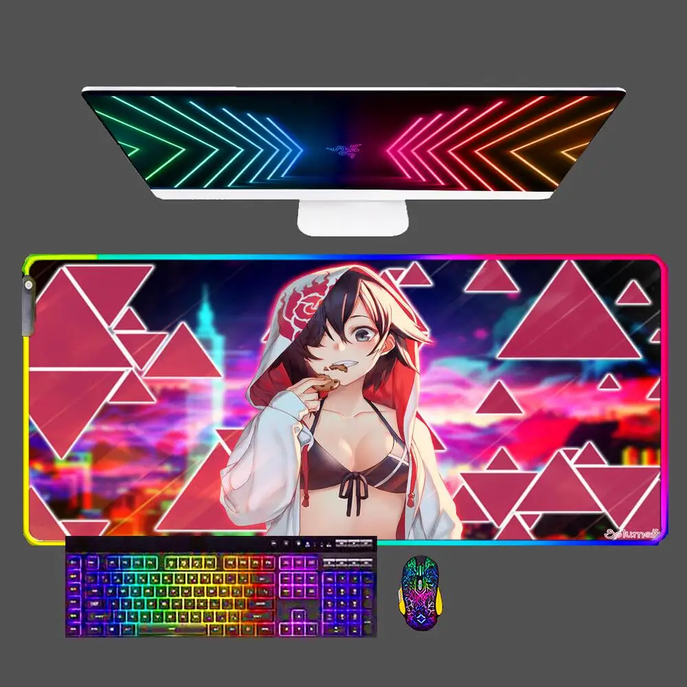 Anime Girl RGB Large Mouse Pad Gamer Large LED Computer Pc Rubber Backlit Mousepad Carpet Gaming Accessories Keyboard Desk Mat
Anime Girl RGB Large Mouse Pad Gamer Large LED Computer Pc Rubber Backlit Mousepad Carpet Gaming Accessories Keyboard Desk Mat
