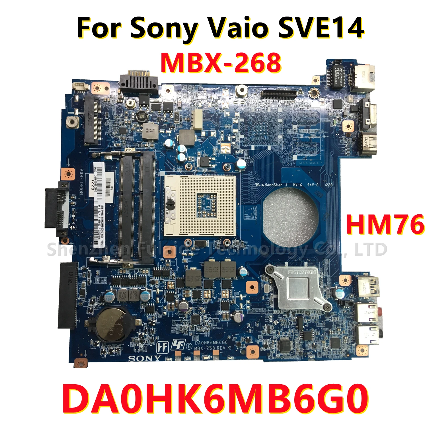 Материнская плата DA0HK6MB6G0 для ноутбука Sony Vaio SVE14 HM76 A1876091A A1893195A, материнская плата с поддержкой процессора I3 I5 I7
Материнская плата DA0HK6MB6G0 для ноутбука Sony Vaio SVE14 HM76 A1876091A A1893195A, материнская плата с поддержкой процессора I3 I5 I7