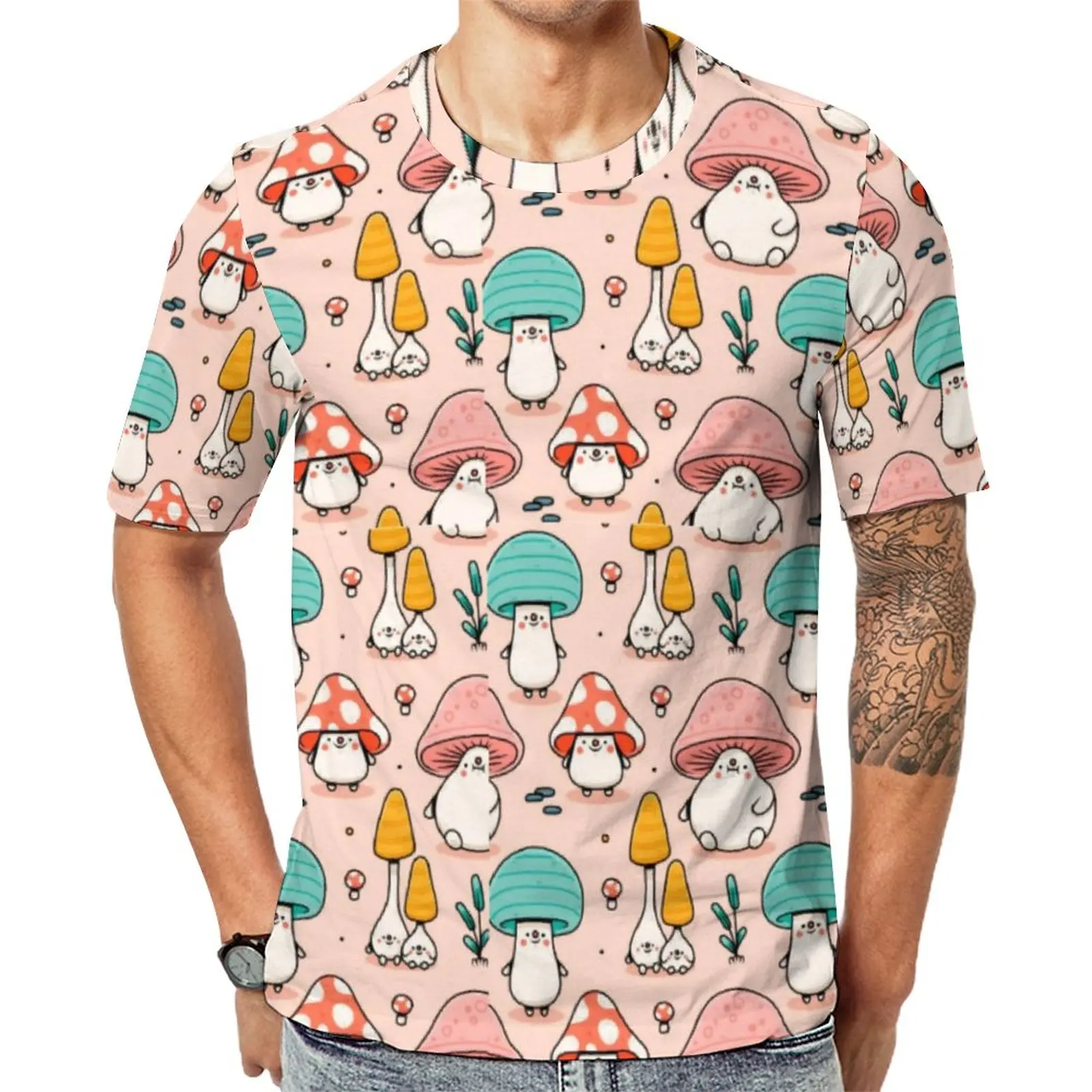 Cute Fantasy Mushroom T-Shirt Cartoon Pink Blue Art Mens Harajuku T Shirts Premium Printed Tee Shirt Short-Sleeve Big Size Tops
Cute Fantasy Mushroom T-Shirt Cartoon Pink Blue Art Mens Harajuku T Shirts Premium Printed Tee Shirt Short-Sleeve Big Size Tops