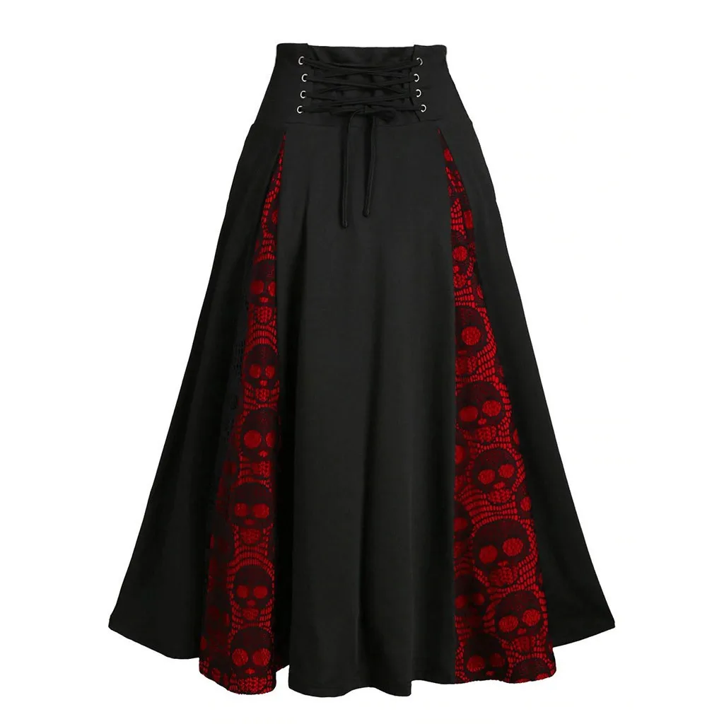 Pleated Lace Size Women Waist Gothic High Skirt Plus Skirt Patchwork Midi Skirt skirt jupe
Pleated Lace Size Women Waist Gothic High Skirt Plus Skirt Patchwork Midi Skirt skirt jupe