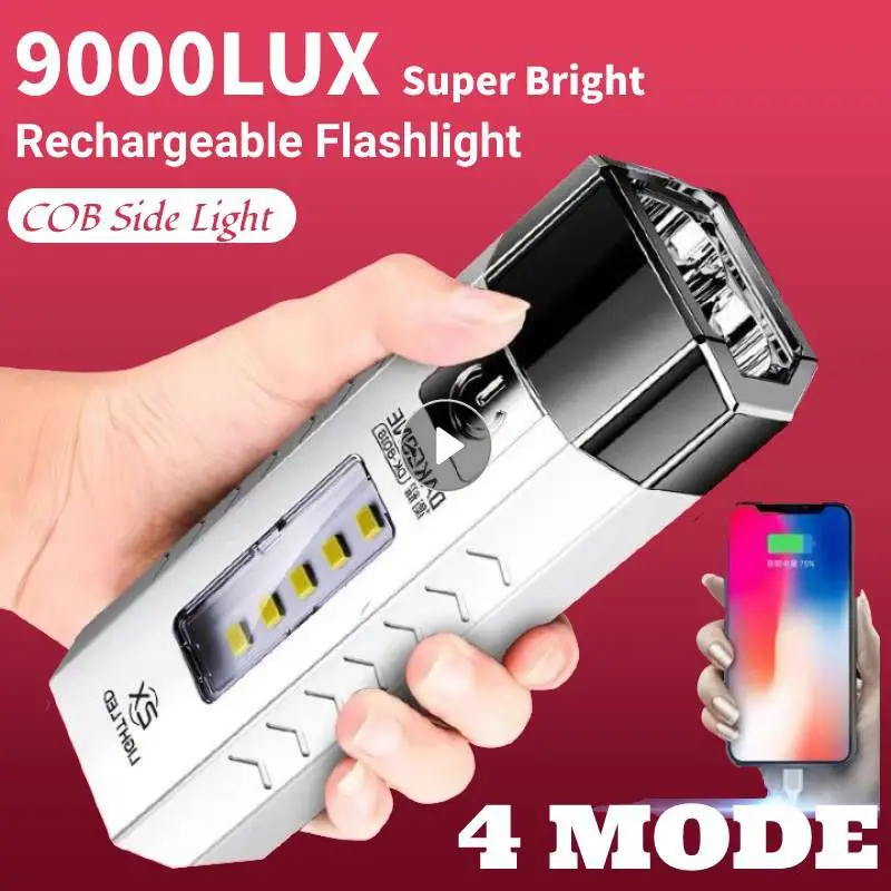 2 IN 1 LED Flashlight Ultra Bright Tactical Mini Torch Power Bank Outdoor Lighting 4 Modes USB Rechargeable Flashlight Torches 
2 IN 1 LED Flashlight Ultra Bright Tactical Mini Torch Power Bank Outdoor Lighting 4 Modes USB Rechargeable Flashlight Torches