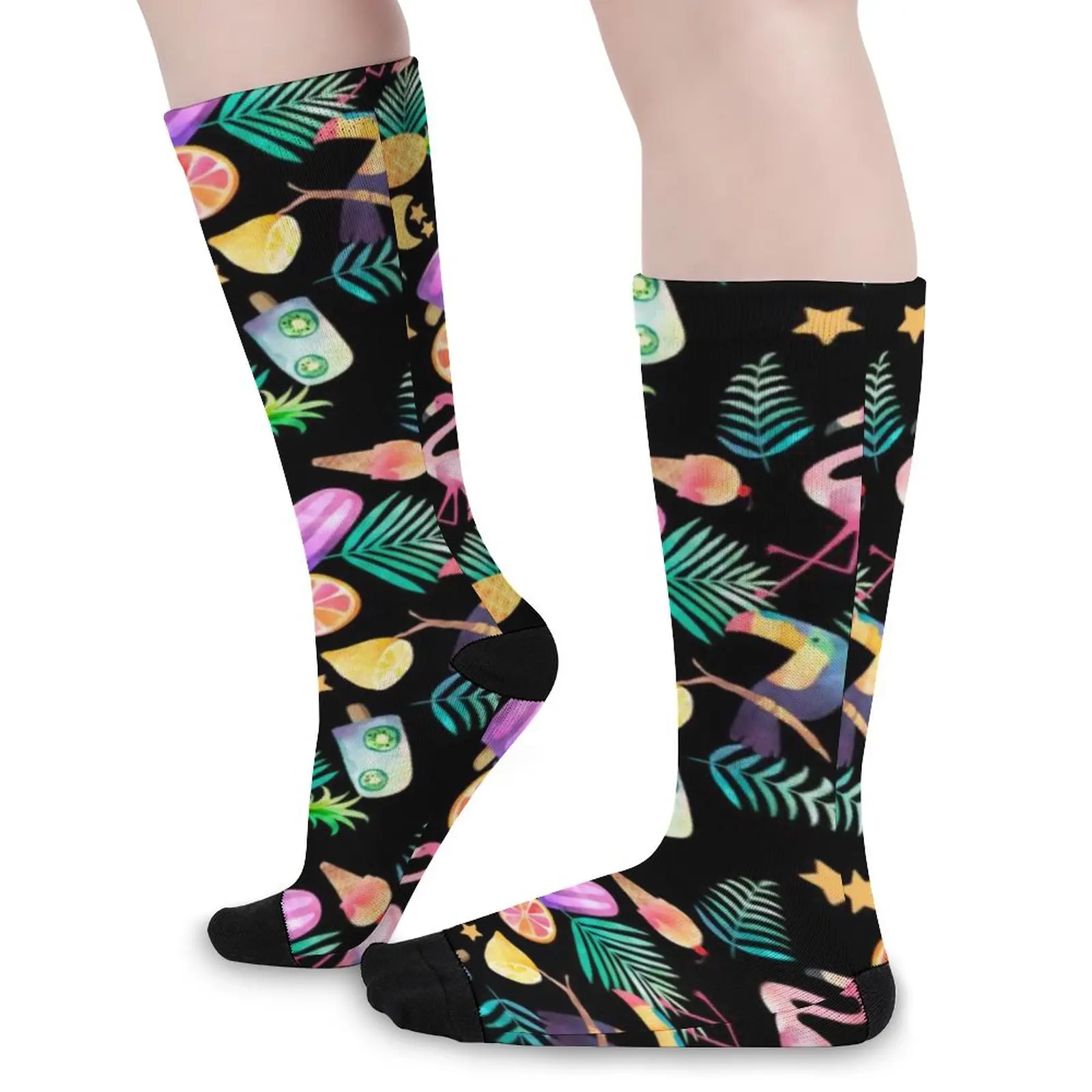 

Носки с рисунком мороженого, цветные Веселые тропические повседневные чулки, Осенние нескользящие носки унисекс, удобные носки с принтом для альпинизма