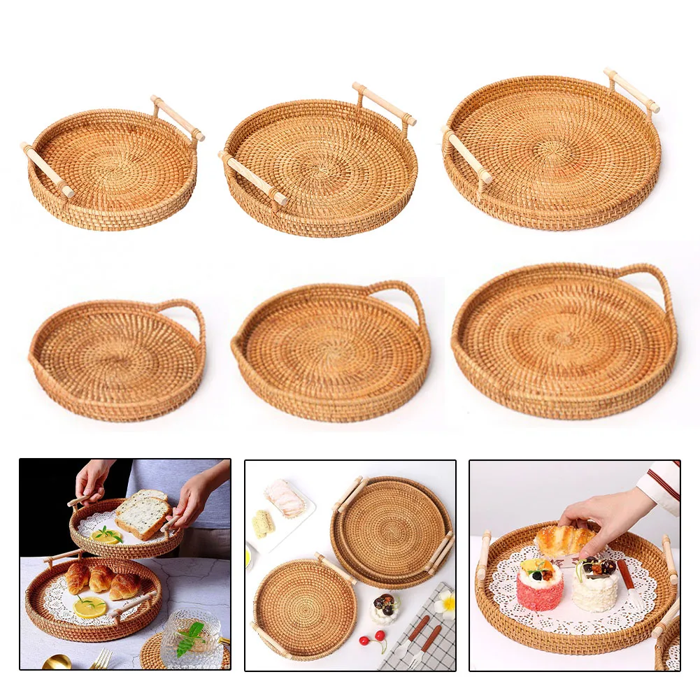 Wicker Fruit Basket Woven Rattan Serving Tray Round Woven Fruit Bread Basket Food Candy Biscuit Storage Tray Kitchen Restaurant
Wicker Fruit Basket Woven Rattan Serving Tray Round Woven Fruit Bread Basket Food Candy Biscuit Storage Tray Kitchen Restaurant