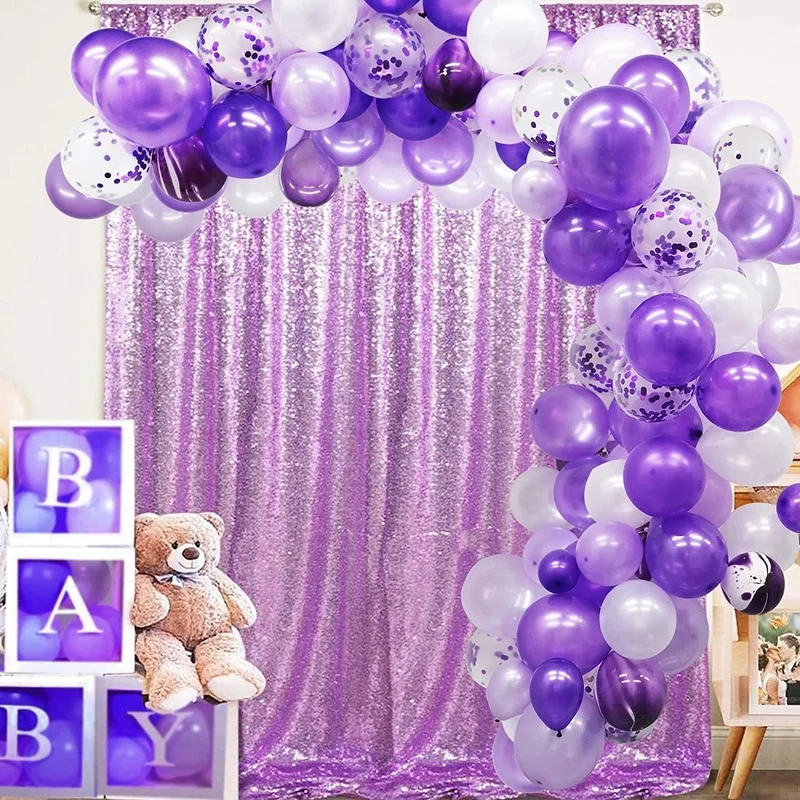135 Pieces Purple Balloon Arch Garland Kit Purple White Confetti Balloons for Wedding Birthday Graduation Party Decorations
135 Pieces Purple Balloon Arch Garland Kit Purple White Confetti Balloons for Wedding Birthday Graduation Party Decorations
