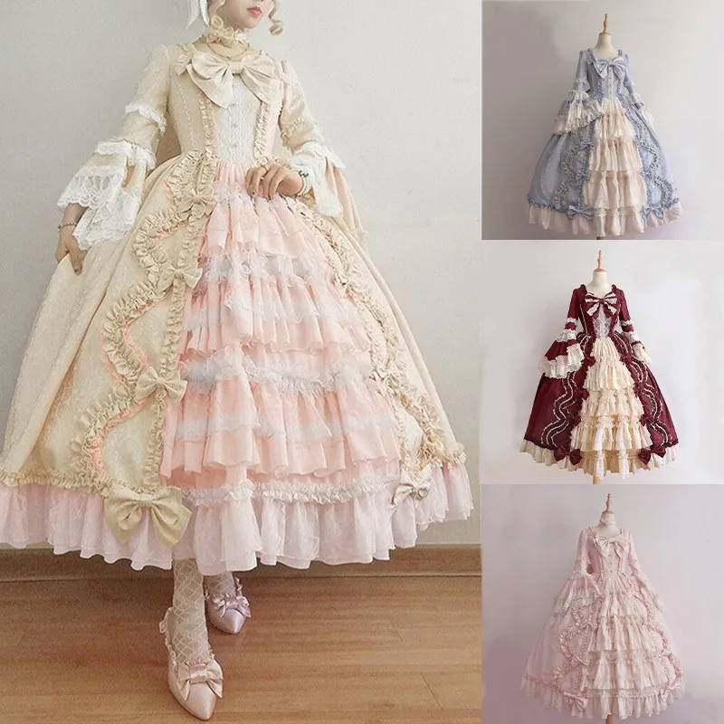 Women Medieval Vintage Dress Gothic Lolita Dress Long Sleeve Classic Lolita Dress Sweet Cute Ruffle Dress Anime Cosplay Costume
Women Medieval Vintage Dress Gothic Lolita Dress Long Sleeve Classic Lolita Dress Sweet Cute Ruffle Dress Anime Cosplay Costume