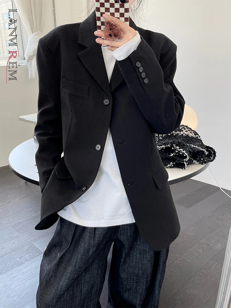 LANMREM Black Blazer For Women Single Breasted Notched Loose Cool Coat Female Fashion Clothing 2022 Spring Autumn 2R1051
LANMREM Black Blazer For Women Single Breasted Notched Loose Cool Coat Female Fashion Clothing 2022 Spring Autumn 2R1051
