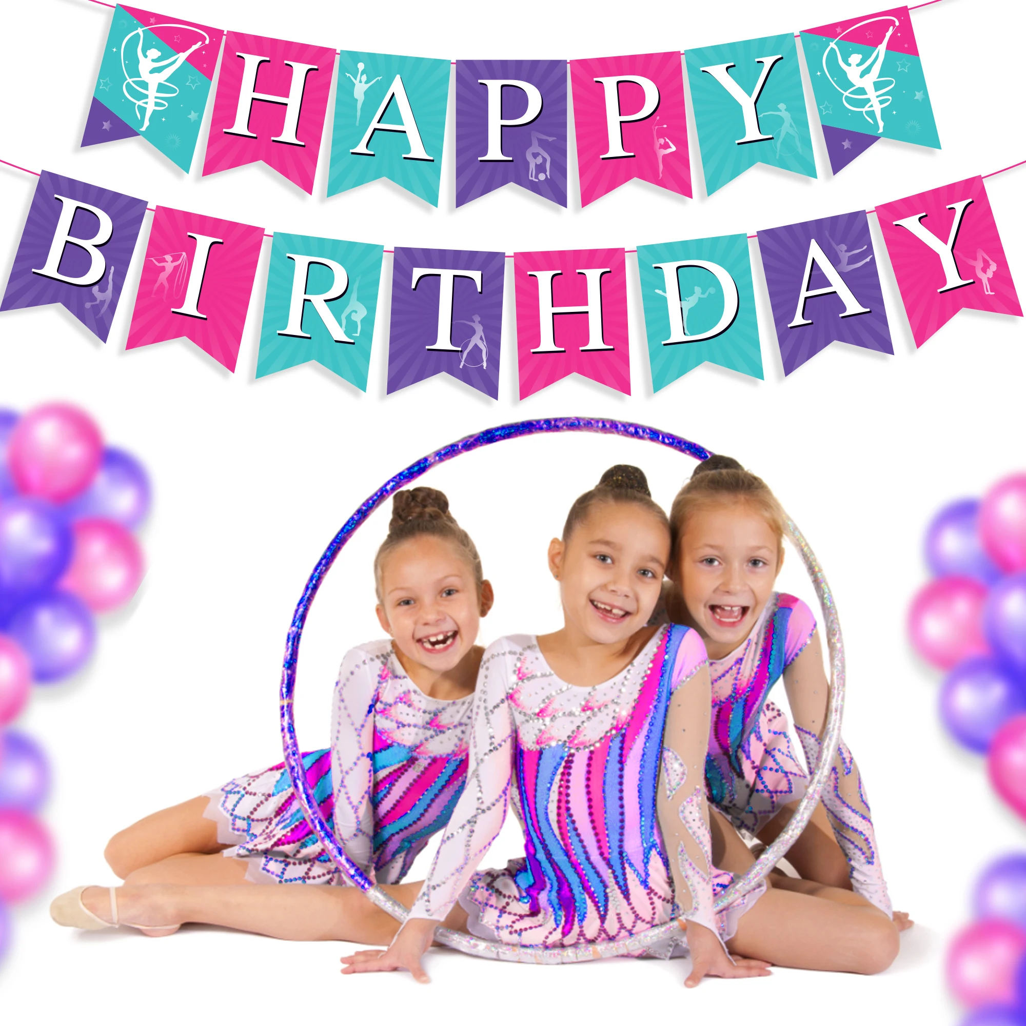 Girl Women Gymnastics Sports Birthday Party Wall Hanging HAPPY BIRTHDAY Party Banner Flag Backdrop Baby Shower Party Decorations
Girl Women Gymnastics Sports Birthday Party Wall Hanging HAPPY BIRTHDAY Party Banner Flag Backdrop Baby Shower Party Decorations