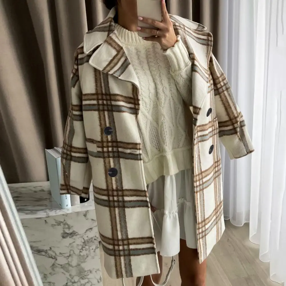 Outwear Stylish Notch Collar Winter Overcoat Contrast Color Winter Coat Turn-down Collar for Shopping
Outwear Stylish Notch Collar Winter Overcoat Contrast Color Winter Coat Turn-down Collar for Shopping