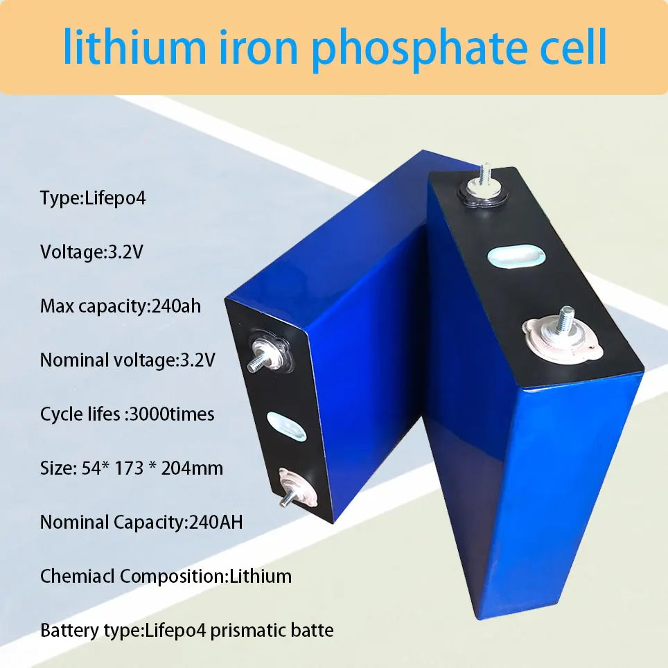 NEW 3.2V 240Ah LiFePO4 Battery Pack Lithium Iron Phosphate DIY 4S 12V 24V Motorcycle Electric Car Solar Inverter Batteries
NEW 3.2V 240Ah LiFePO4 Battery Pack Lithium Iron Phosphate DIY 4S 12V 24V Motorcycle Electric Car Solar Inverter Batteries