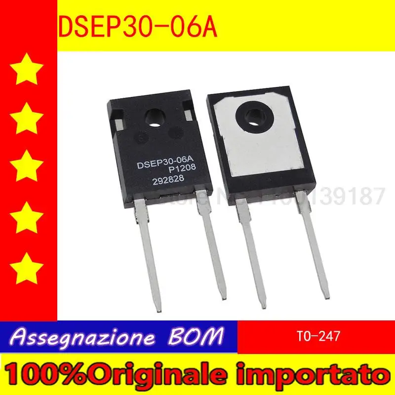 100%Originale importato 10pcs/lot DSEP30-06A TO-247 general purpose switching power diode 600V 30A 165W
100%Originale importato 10pcs/lot DSEP30-06A TO-247 general purpose switching power diode 600V 30A 165W