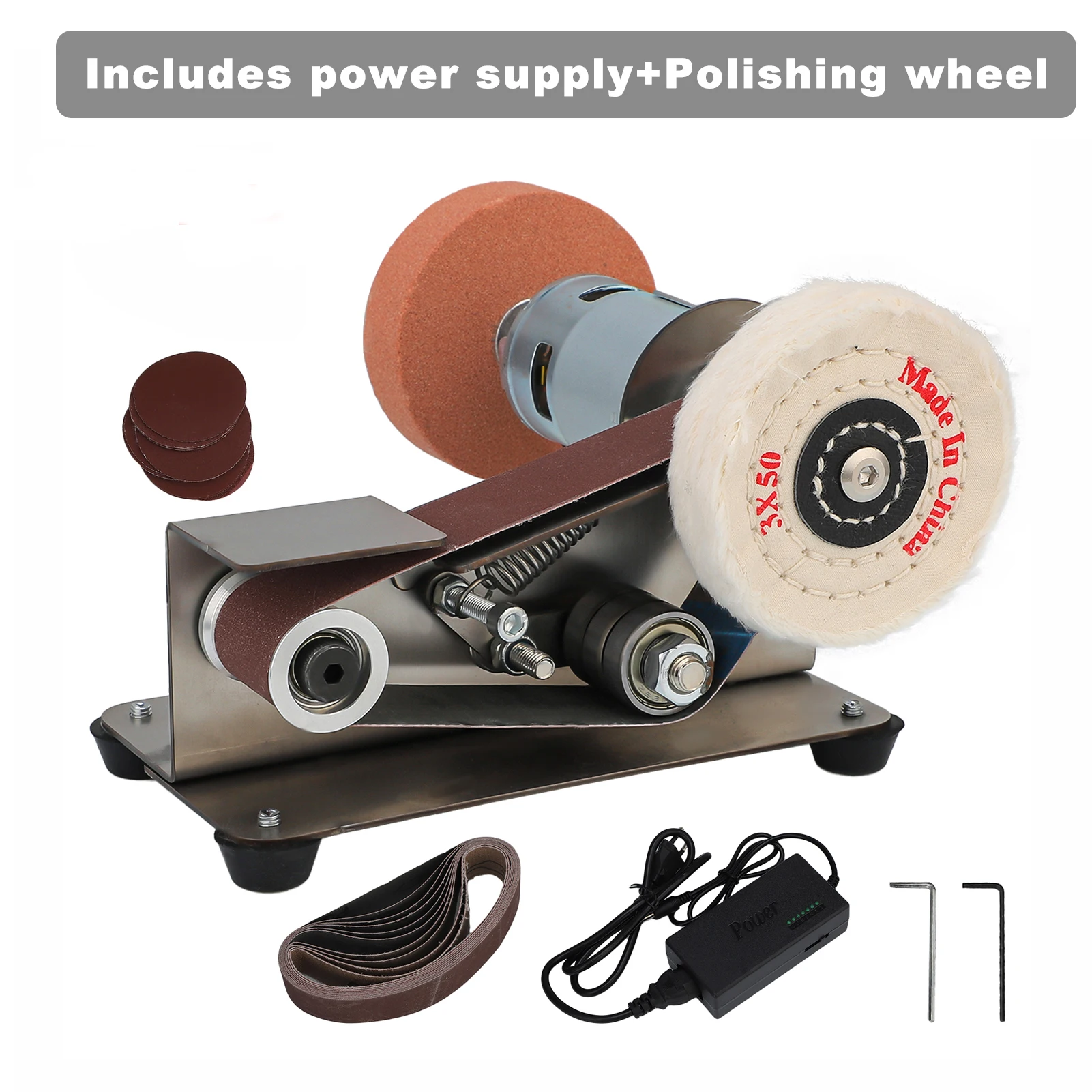 Professional Mini Electric Belt Sander DIY Polishing Grinding Machine Belts Grinder Polishing Cutter Edges with 10pc Belt
Professional Mini Electric Belt Sander DIY Polishing Grinding Machine Belts Grinder Polishing Cutter Edges with 10pc Belt