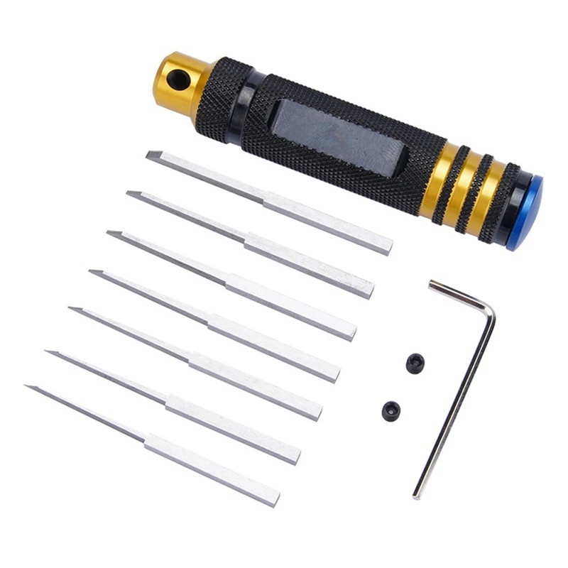 Model Scriber Carved Scribe Line Hobby Cutting Tool Chisel + 7 Blade Tools For Gundam Resin Model RC Car / Drone Repair
Model Scriber Carved Scribe Line Hobby Cutting Tool Chisel + 7 Blade Tools For Gundam Resin Model RC Car / Drone Repair