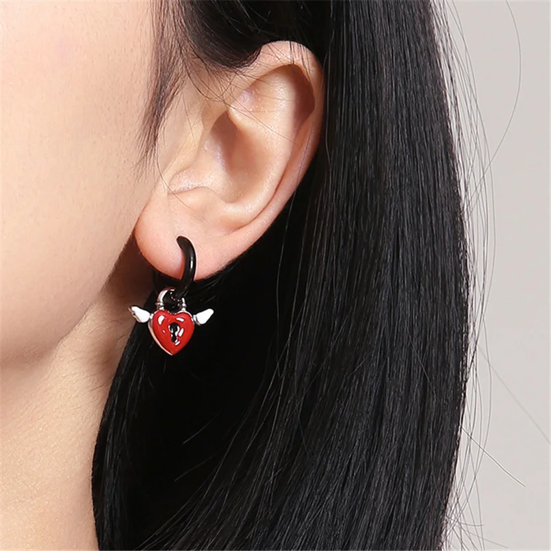 Gothic Red Enamel Wings Earrings For Women Girls Round Hoop Earrings Korean Style Jewelry Gift Brincos
Gothic Red Enamel Wings Earrings For Women Girls Round Hoop Earrings Korean Style Jewelry Gift Brincos