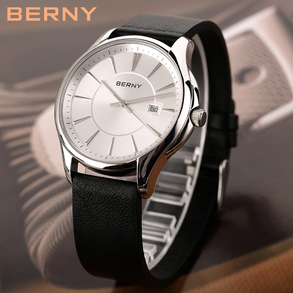 BERNY Quartz Watch for Men Wristwatch Japan Miyota GM10 Leather Fashion Watches for Men Business Sports Waterproof Male Clock
BERNY Quartz Watch for Men Wristwatch Japan Miyota GM10 Leather Fashion Watches for Men Business Sports Waterproof Male Clock