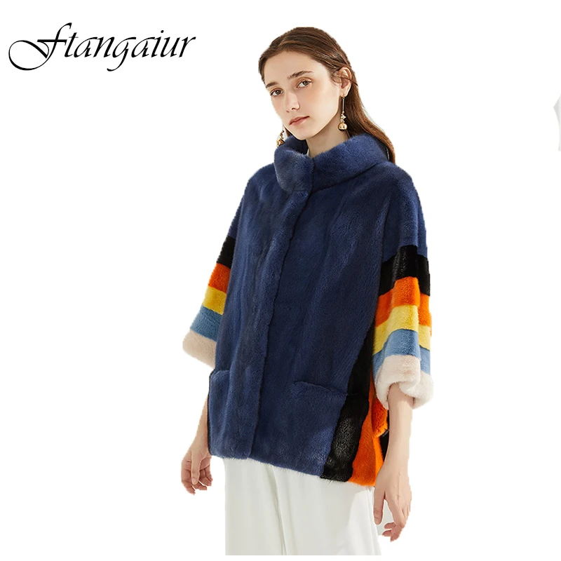 Ftangaiur Winter Import Purple Standard Velvet Mink Fur Coat Women Short Mandarin Collar Colorful Natural Real Mink Fur Coats
Ftangaiur Winter Import Purple Standard Velvet Mink Fur Coat Women Short Mandarin Collar Colorful Natural Real Mink Fur Coats