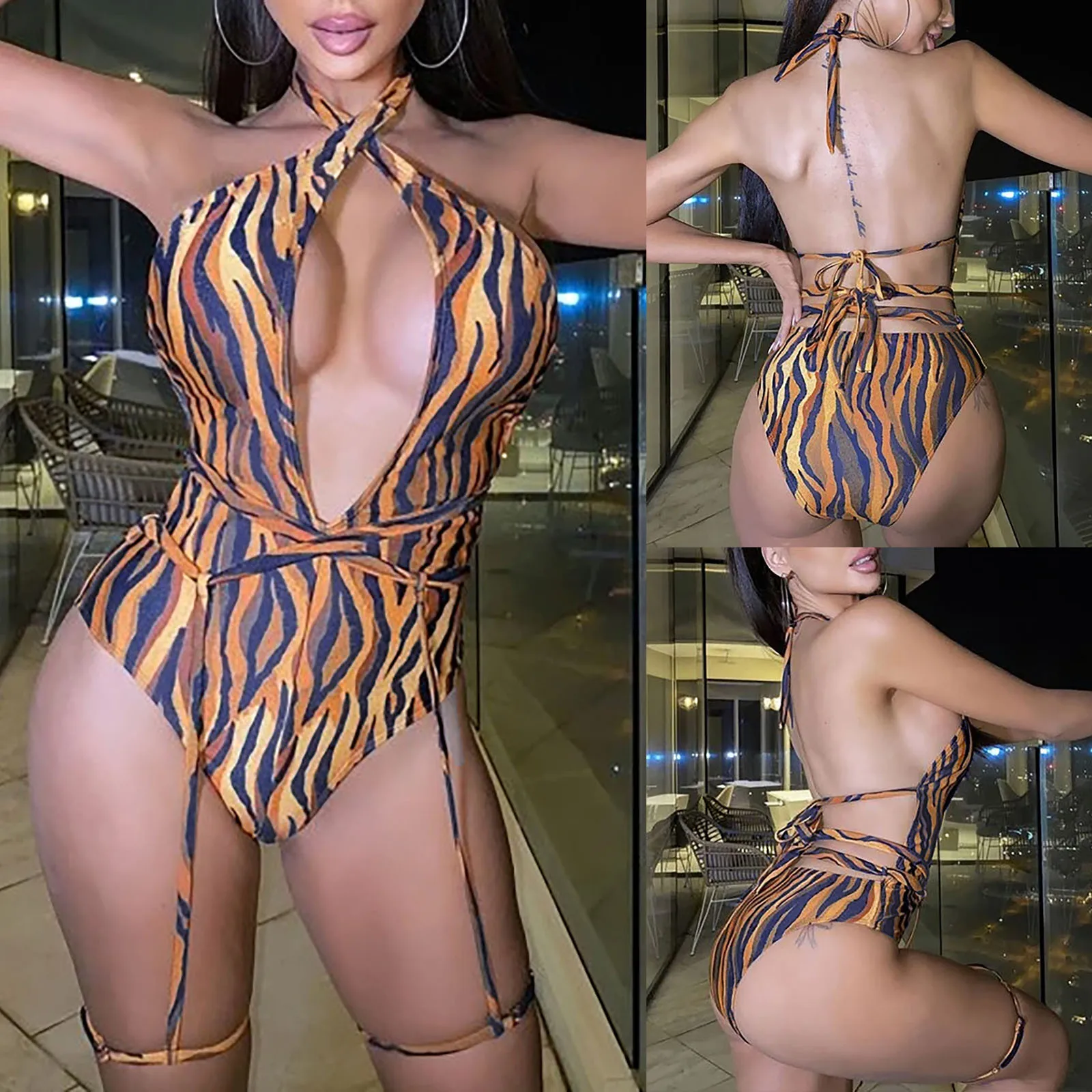 halter Deep V-Neck Bikini Women's Swimsuit Halter Bathing Suit 2022 Monokini String Sexy Swimsuit One Piece High Cut Swimwear
halter Deep V-Neck Bikini Women's Swimsuit Halter Bathing Suit 2022 Monokini String Sexy Swimsuit One Piece High Cut Swimwear